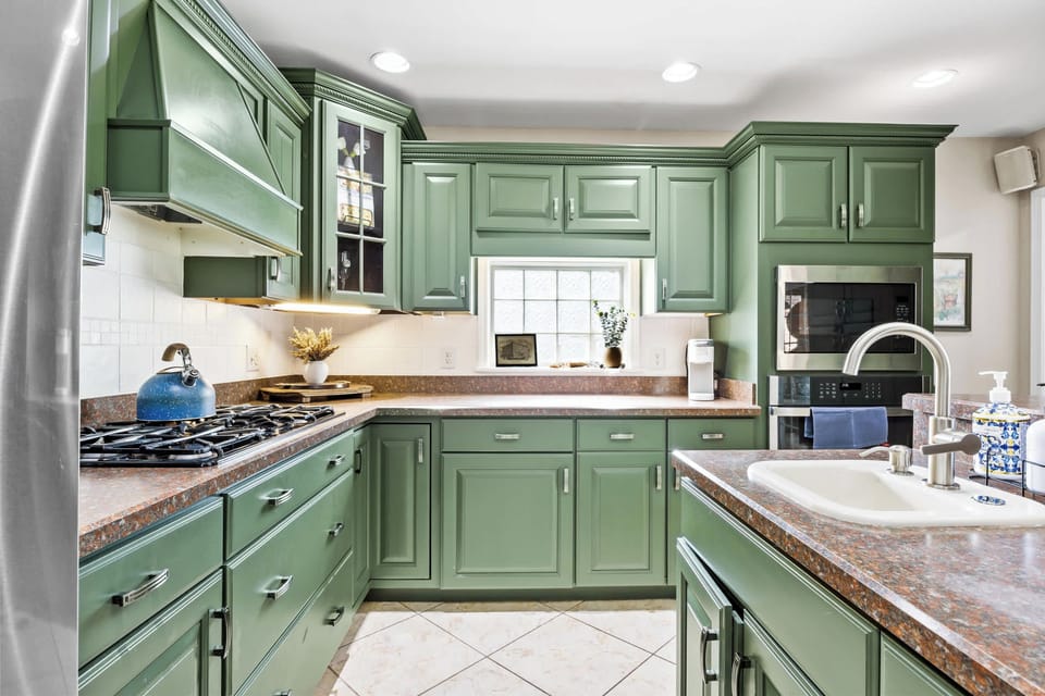 Kitchen: Your spacious, fully equipped kitchen awaits! Perfect for morning coffees and delicious dinners.