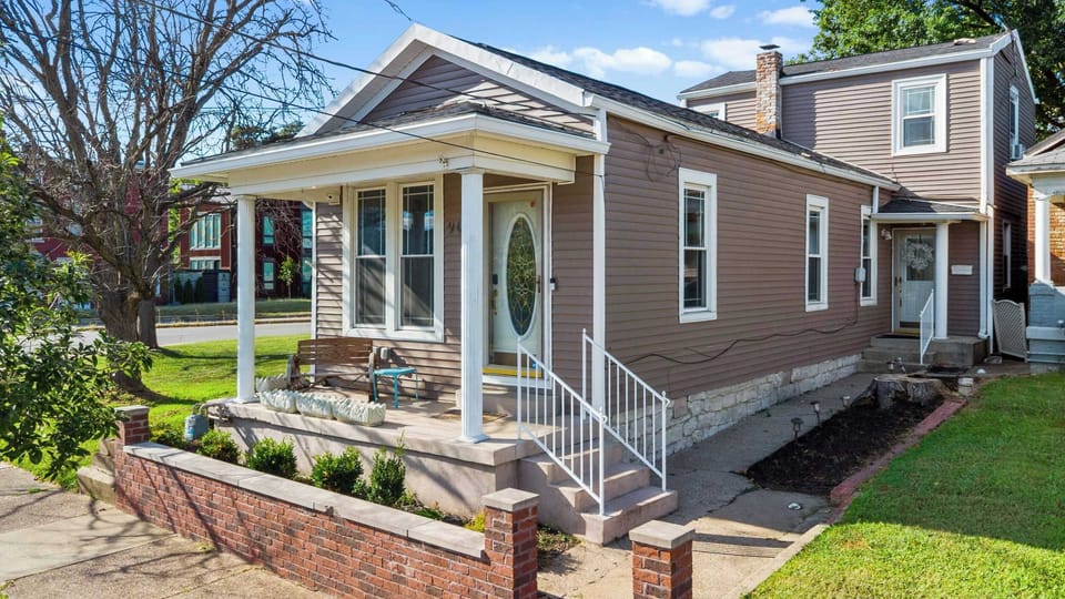 Exterior: Welcome to your charming home away from home! Our inviting exterior promises comfort and relaxation from the moment you arrive. Step inside and discover your perfect getaway!