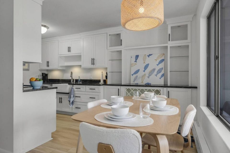 Inviting open-concept kitchen and dining setup ideal for family meals.