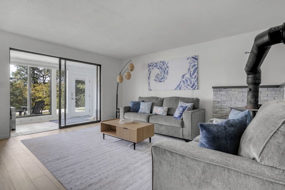 Spacious living area with sliding doors leading to the outdoor patio.