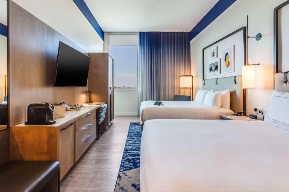 Wake up to daylight views in a spacious, calming room.