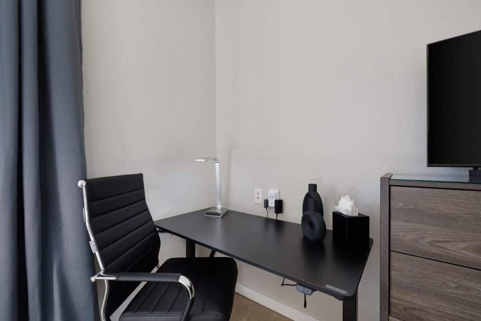 Quiet desk area ideal for working remotely