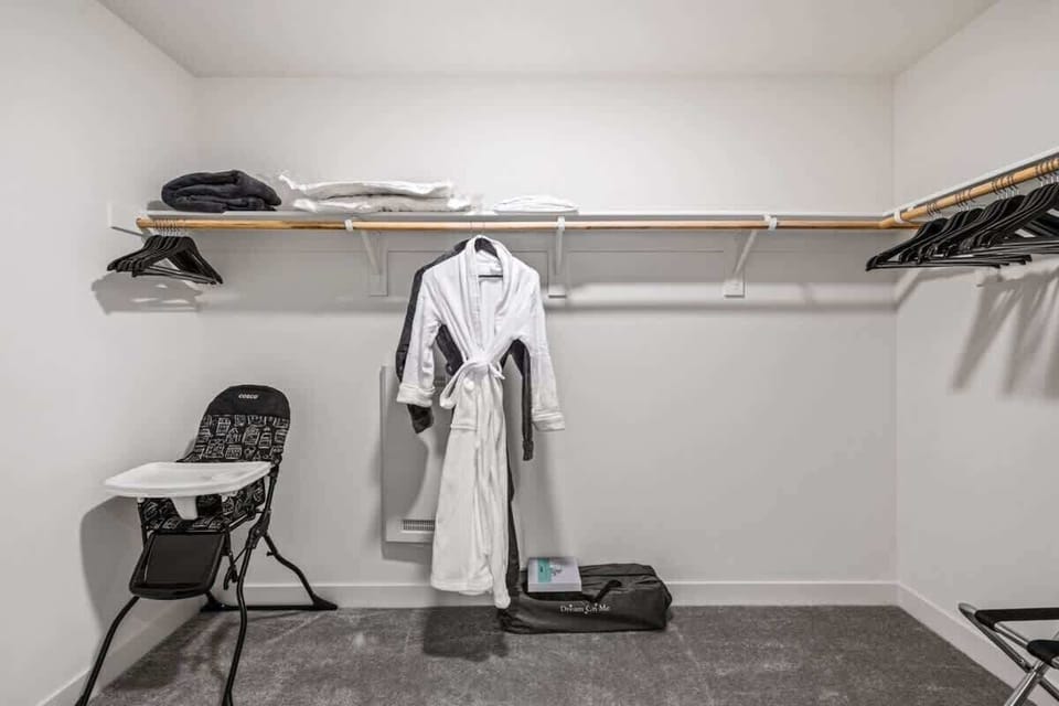 Organized laundry space with extra storage and convenience