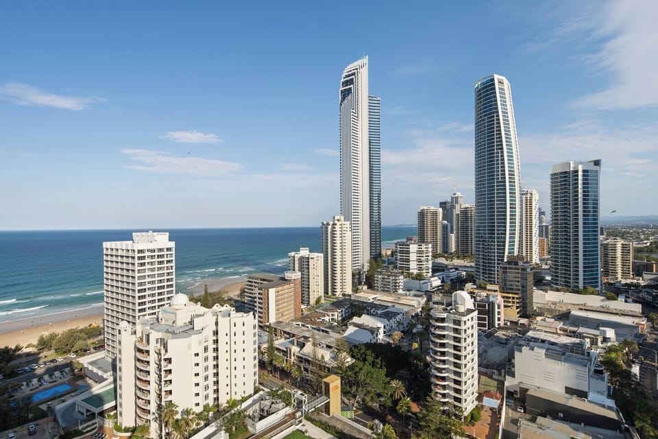 Gaze out over Surfers Paradise, where the Pacific Ocean meets the sparkling skyline and stretches to the lush hinterland beyond.