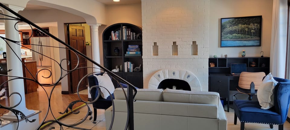 Brand new furniture. Living Room equipped with USB Desk and Library