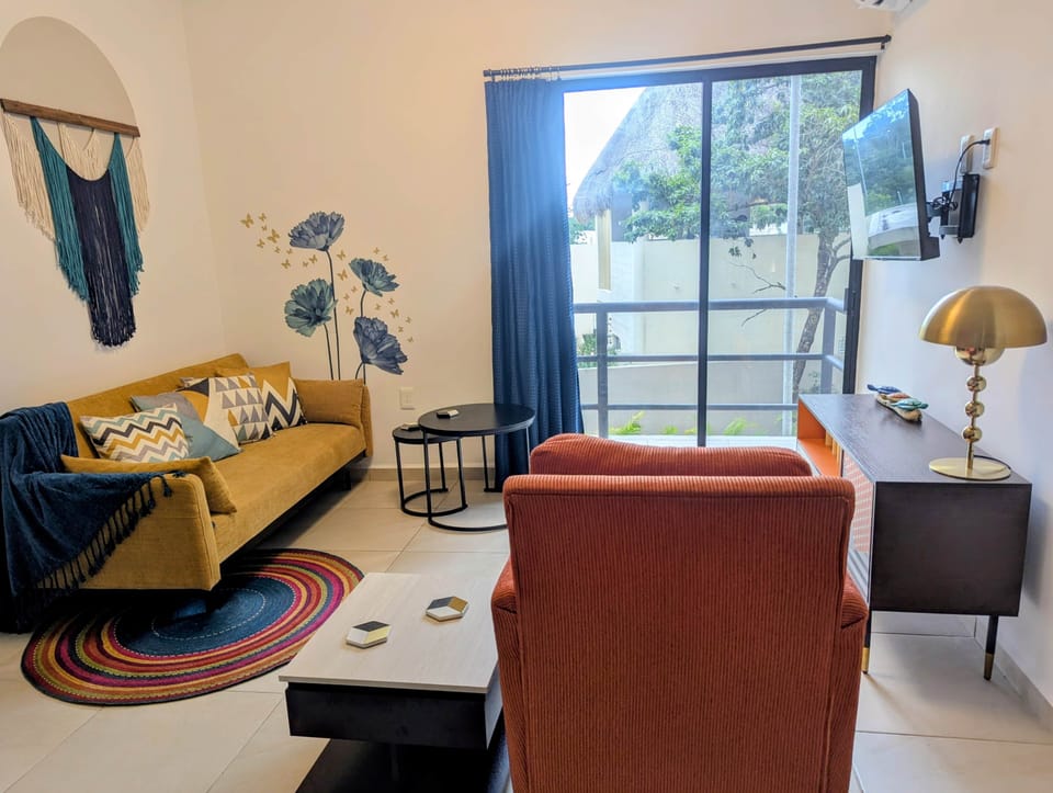 a comfortable living space to unwind