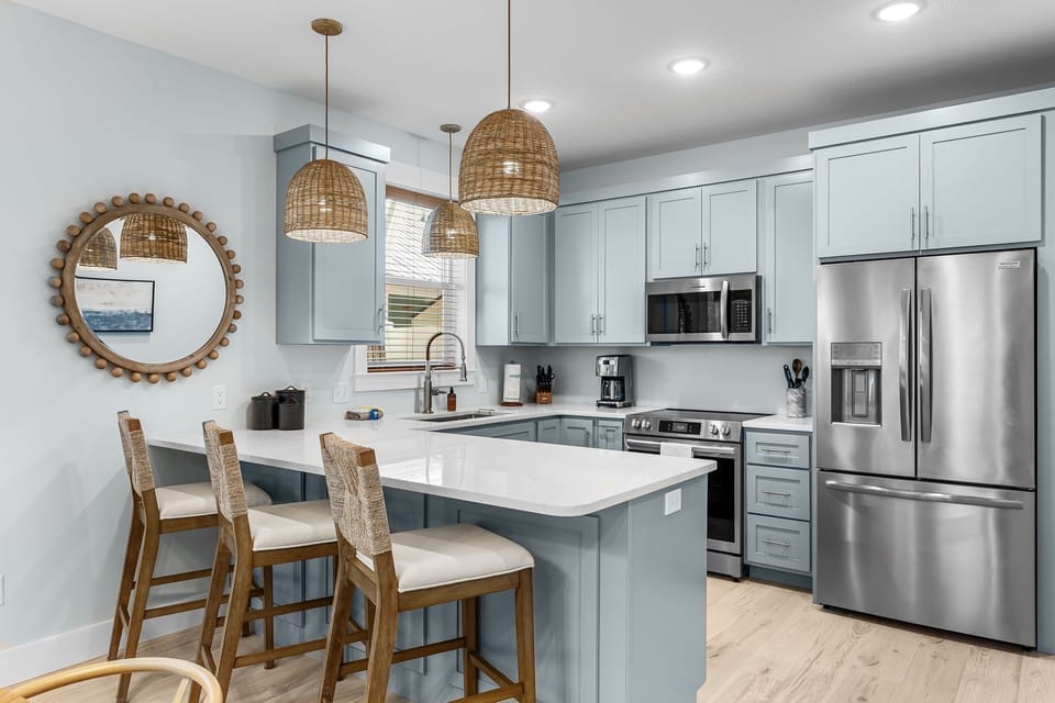Modern cooking appliances and spacious countertops, the kitchen has it all!