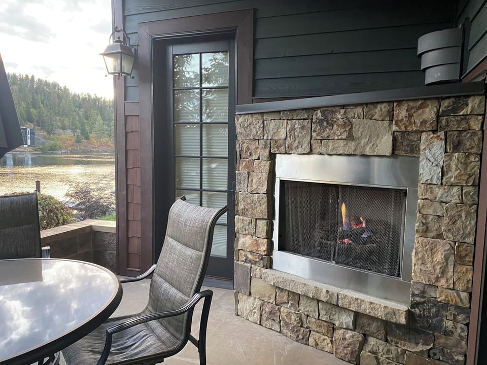 Patio fireplace