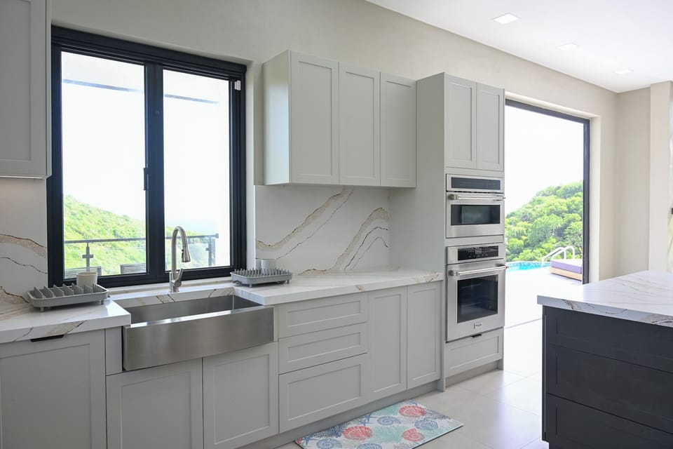 Sleek modern design kitchen with modern appliances