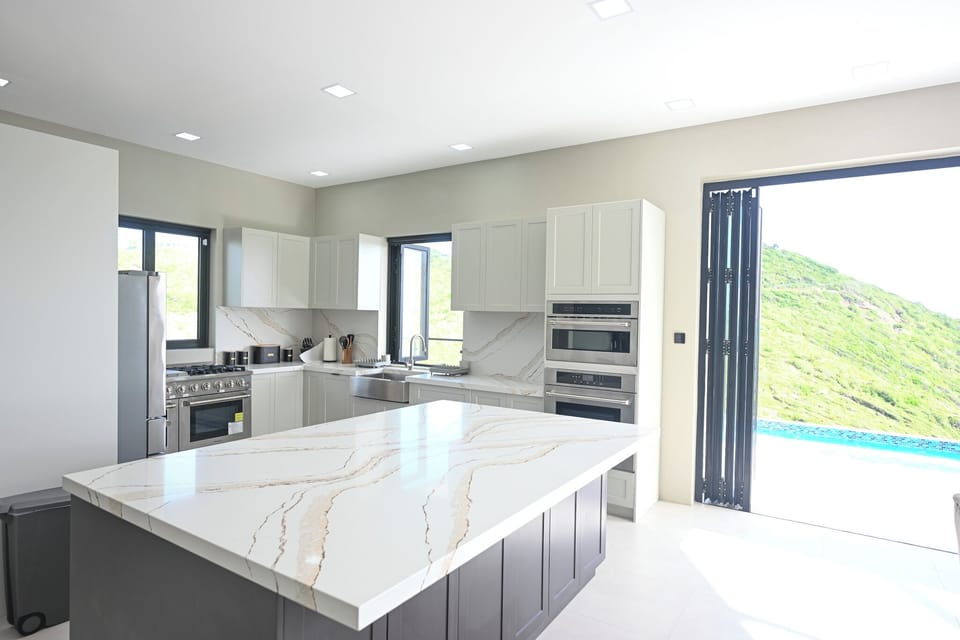 Sleek modern design kitchen with modern appliances