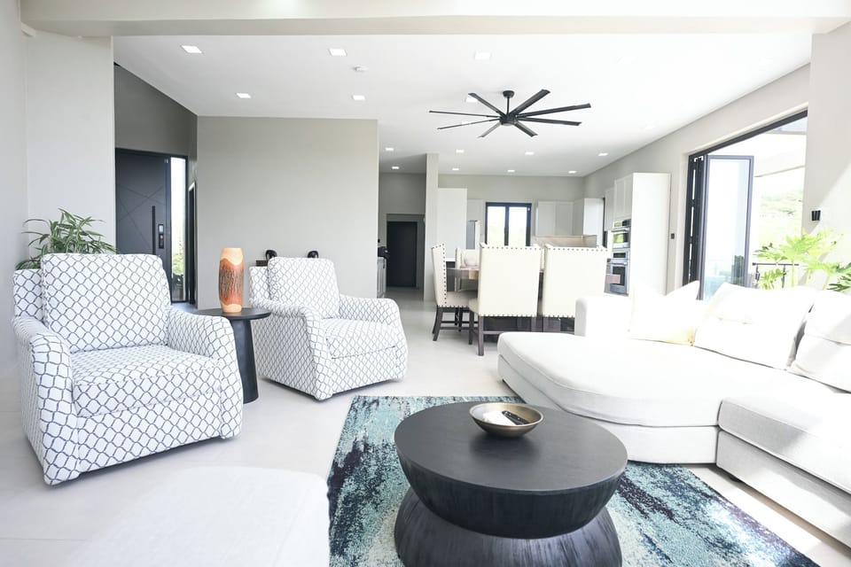 Comfortable living room area with Smart TV