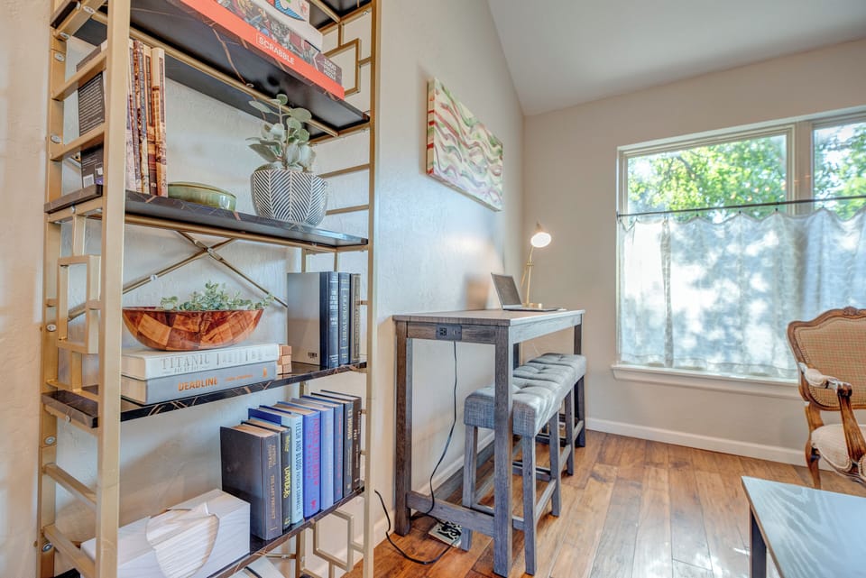 Work station with fast wifi to get things done. 