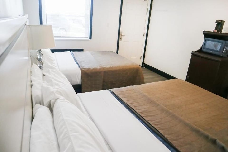 Spread out comfortably with two beds and bright daylight.