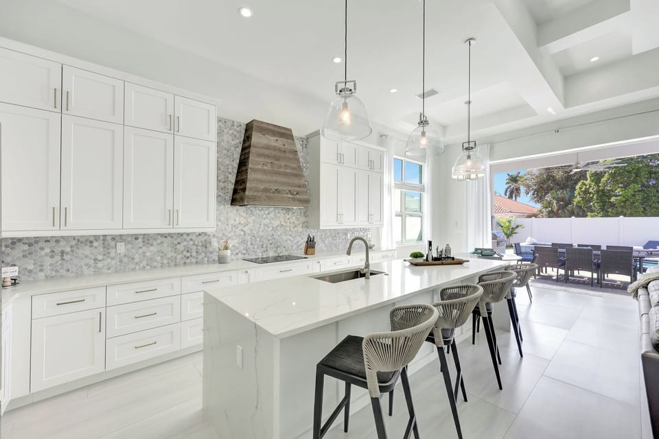 A gourmet kitchen with premium appliances and all the basics— ideal for creating memorable vacation meals