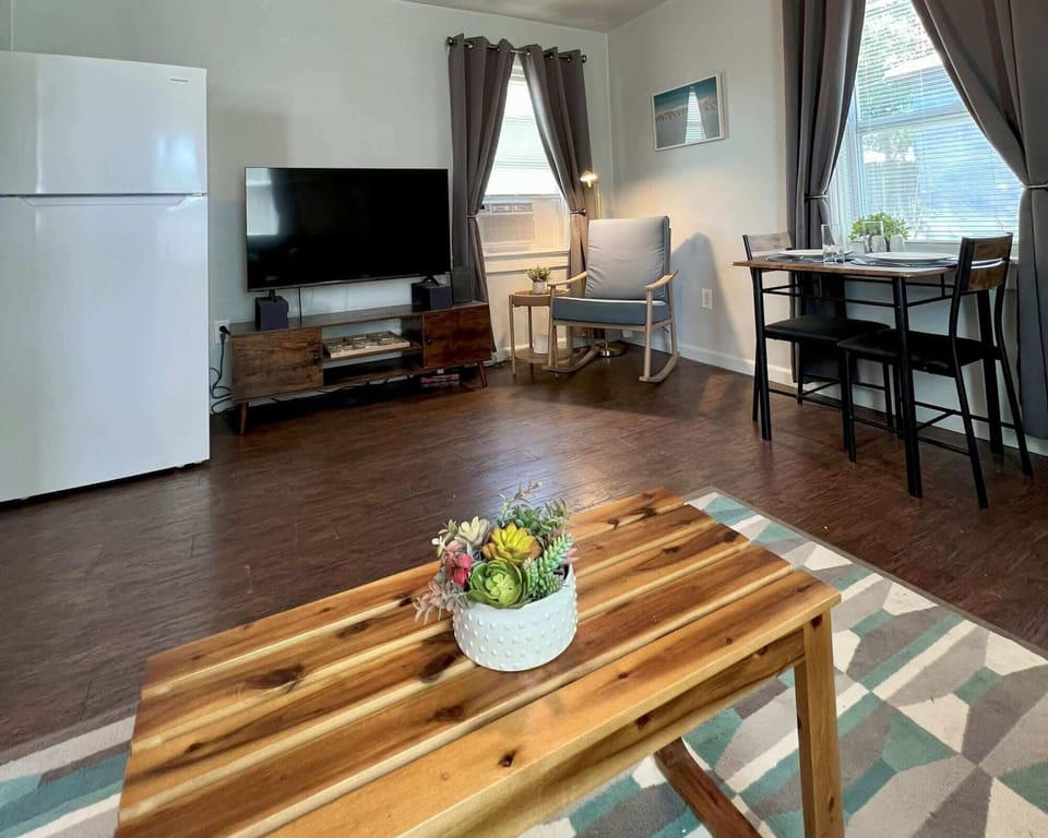 Cozy living space with a Smart TV