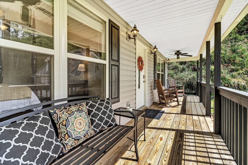 Enjoy sipping your coffee from the cozy front porch