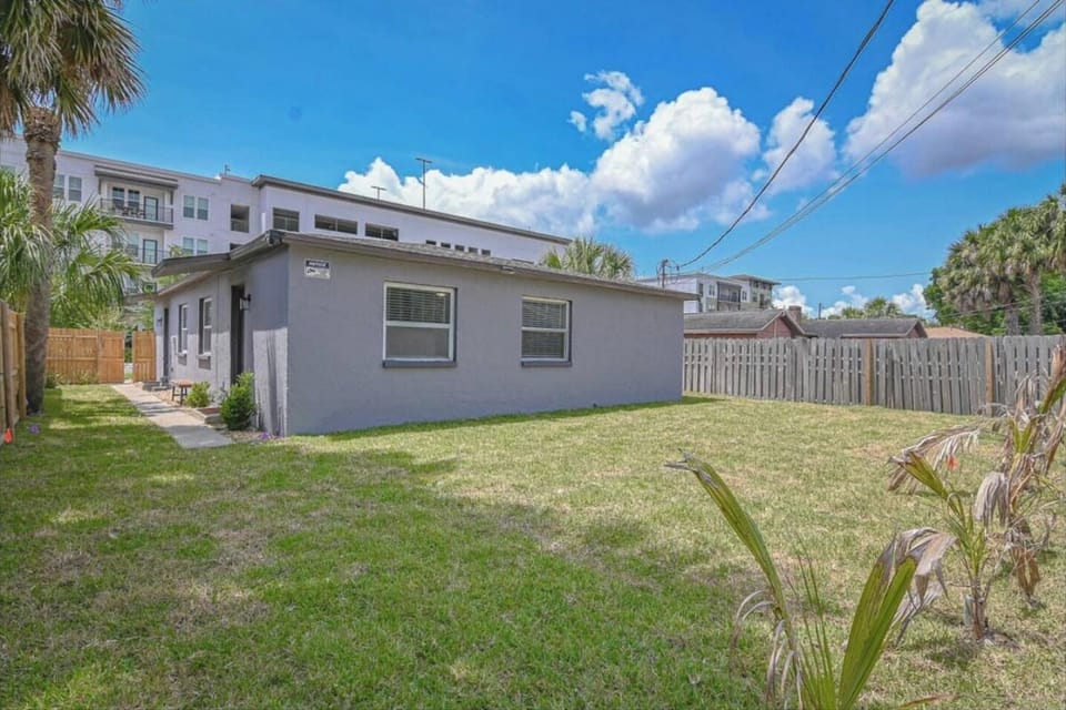 Spacious, clean backyard perfect for fresh air breaks during your remote stay.