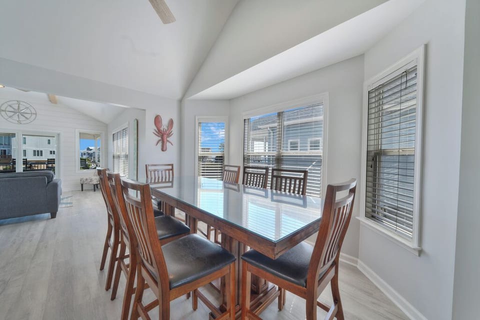 Dine in the comfort of Central AC in the huge Dining Room.