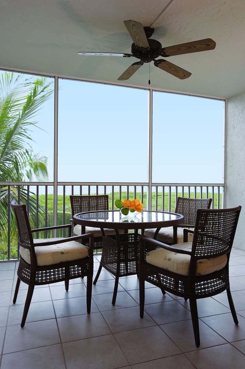 balcony or lanai with outdoor furniture