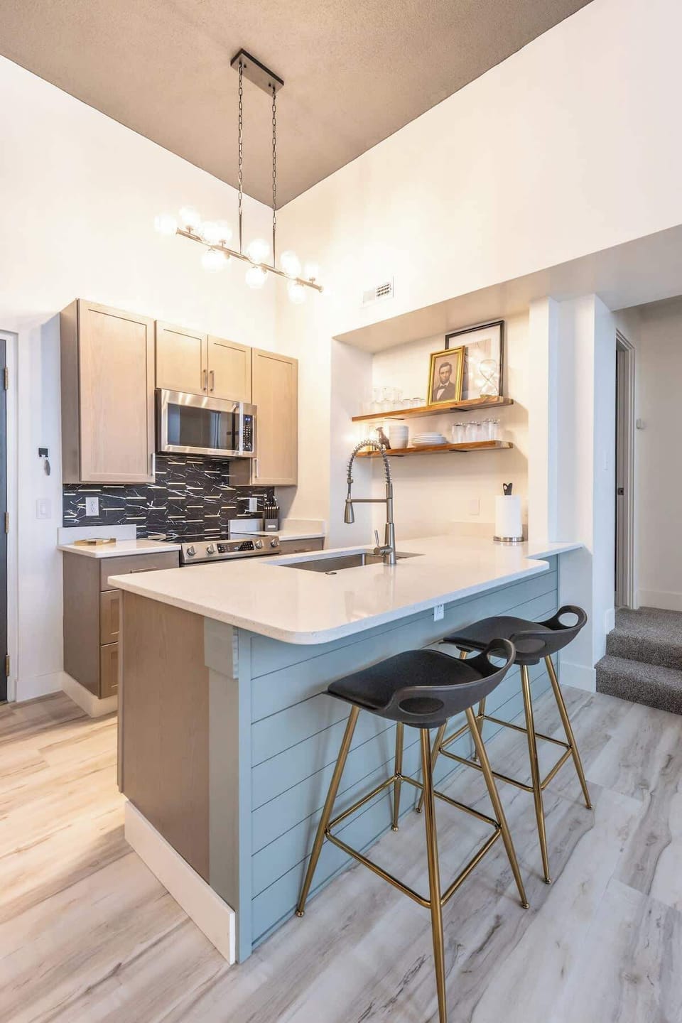 Make those tasty meals and serve them on the kitchen island.