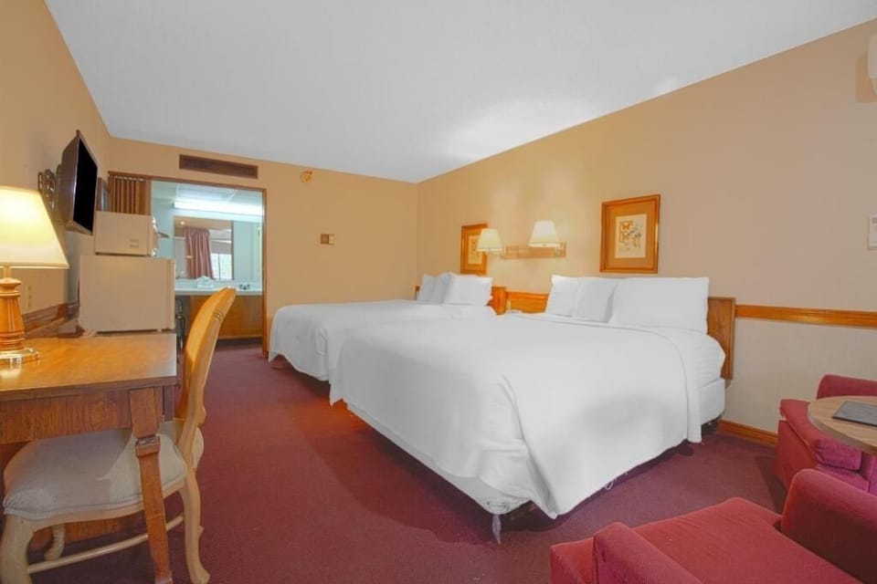 Unwind together with roomy layouts and warm bedside lighting.