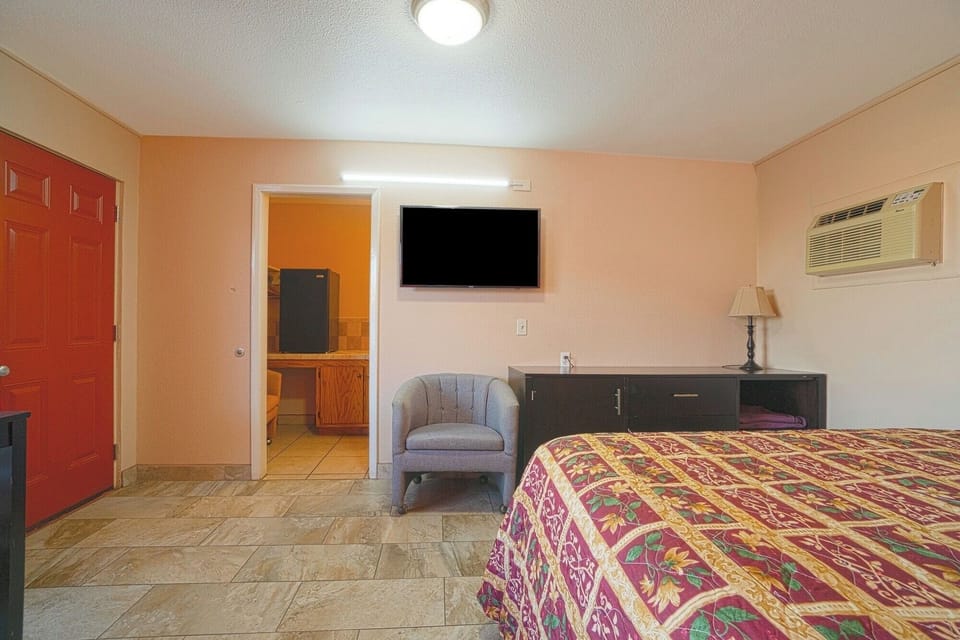 Gather for late-night chats at the cozy in-room table.