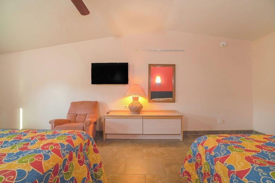 Settle in with easy TV viewing and comfortable beds.