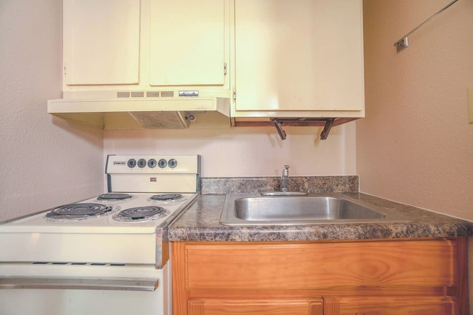 Prepare simple meals with a handy kitchenette and sink.