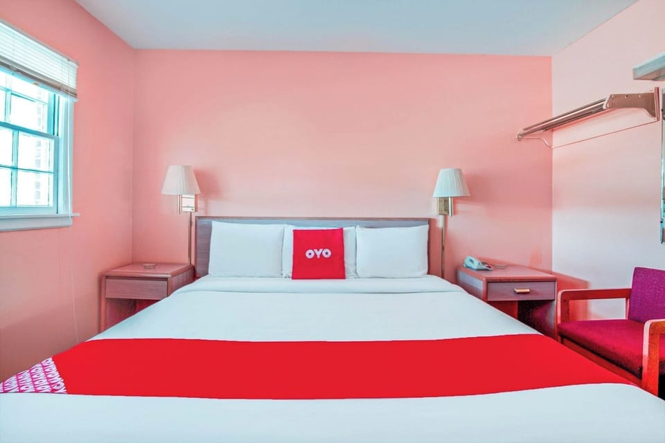Drift off easily in a calm, tidy sleeping space.