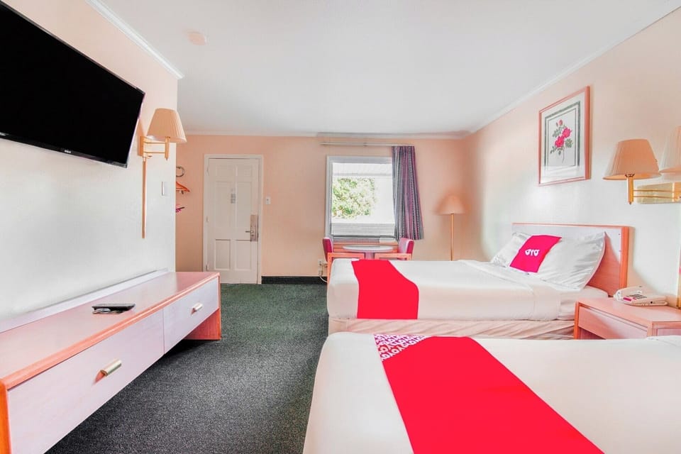 Stretch out and unwind with roomy layout and big TV.