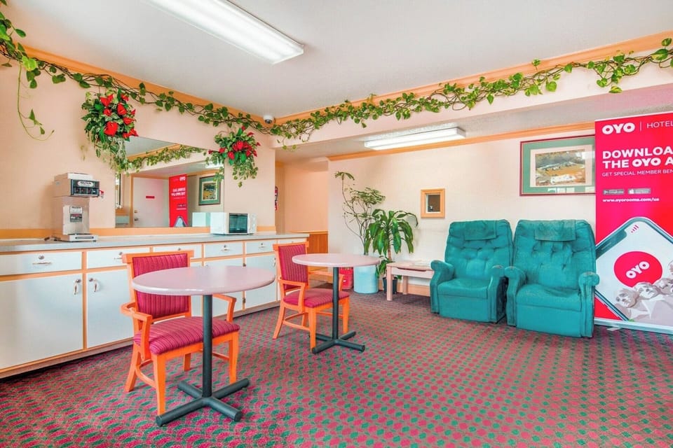 Unwind in the cozy lounge with coffee and conversation.