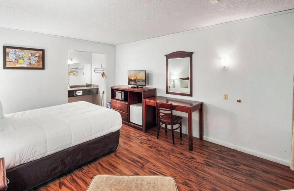 Kick back by the window with TV and comfortable seating