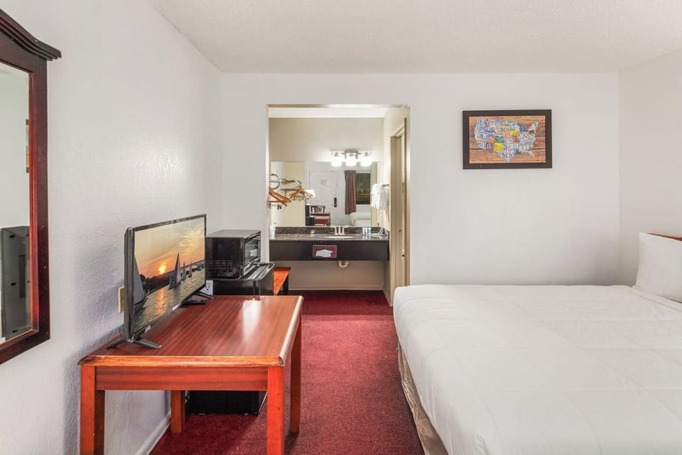 Kick back after adventures with TV and simple in-room comforts.