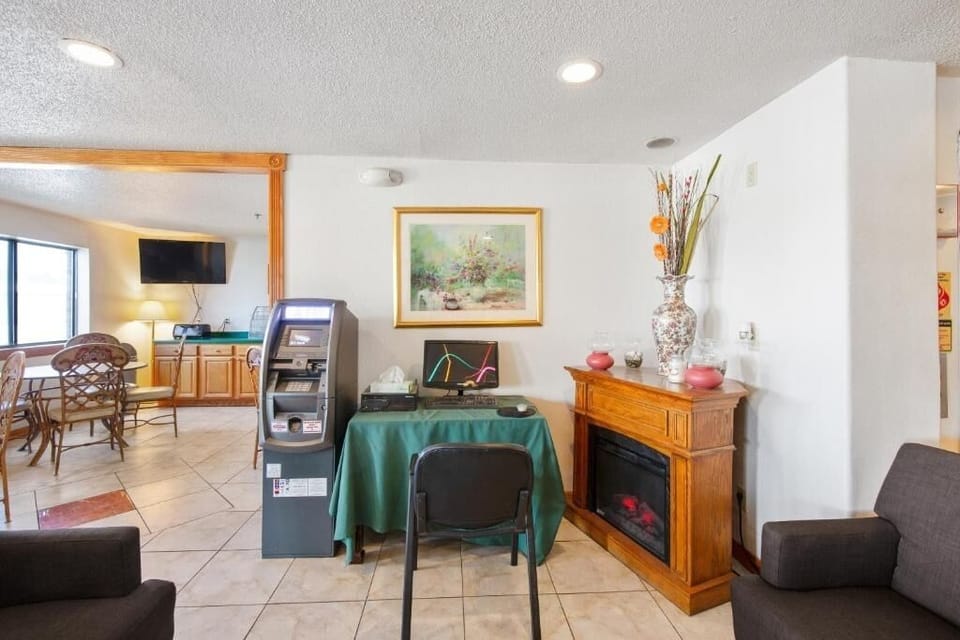Lobby fireplace