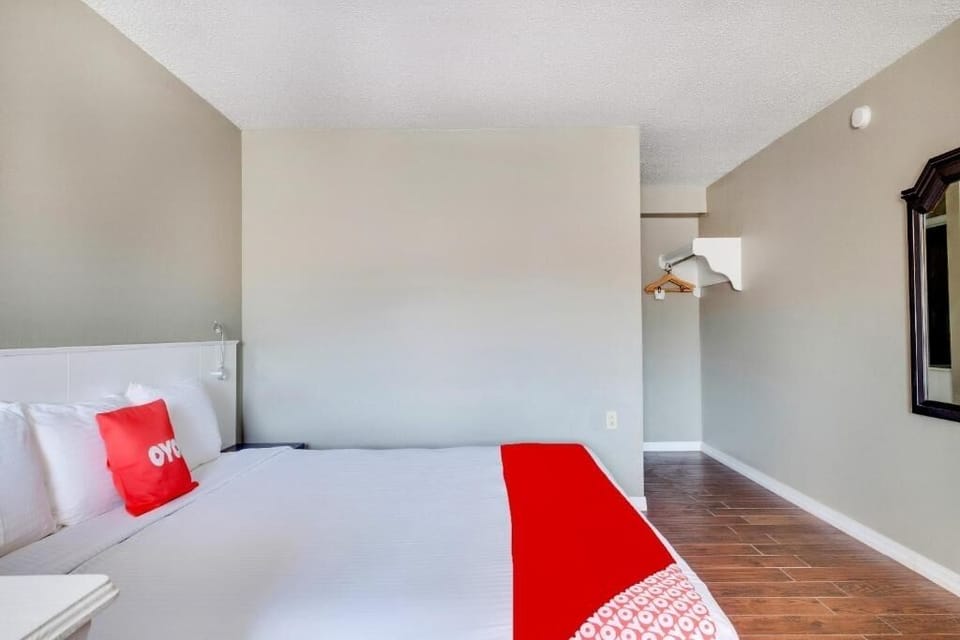 Settle in easily with handy closet space and full mirror.