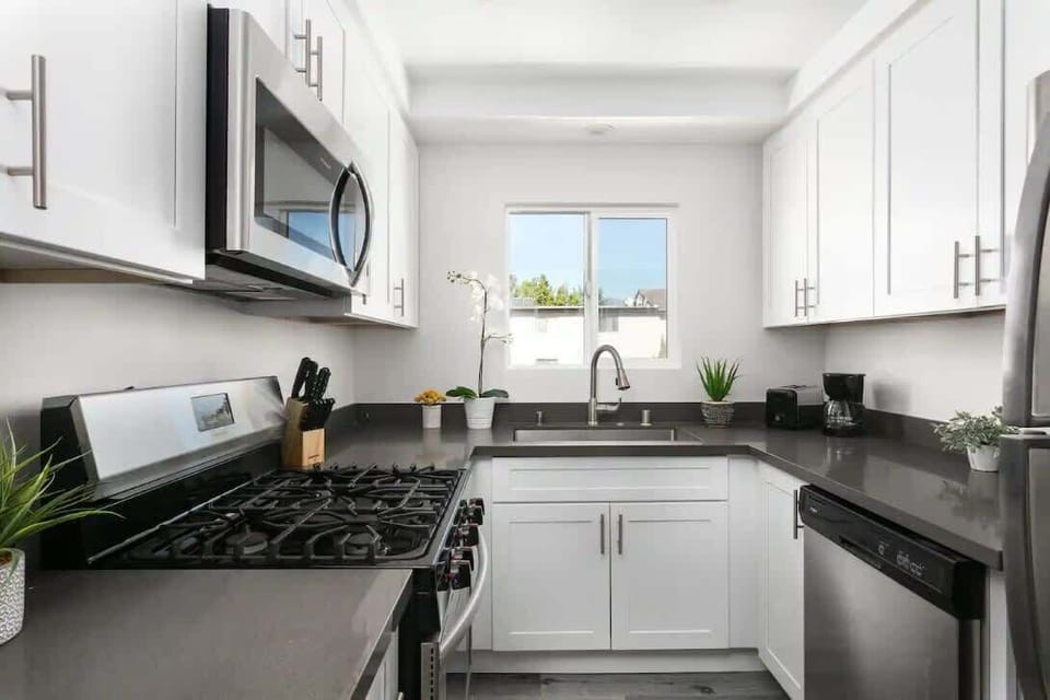 Cook with ease in this bright kitchen with ample counter space