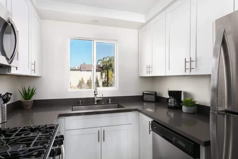 Compact yet functional kitchen designed for convenience and comfort