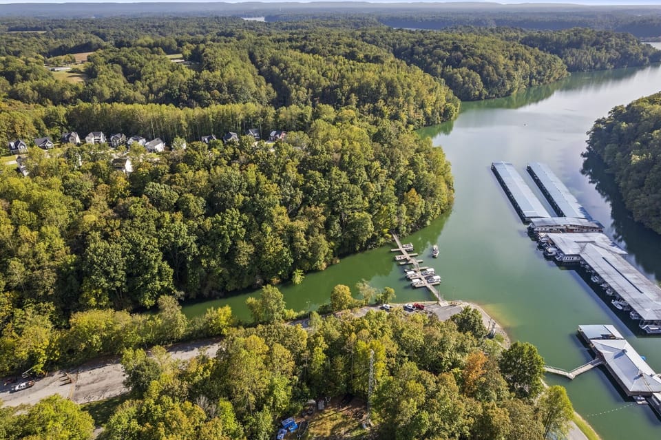 Neighborhood and marina view