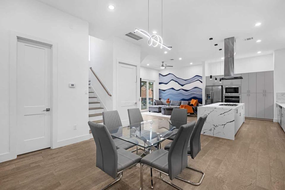 Comfortable seating arrangement that invites you to settle in and stay awhile.