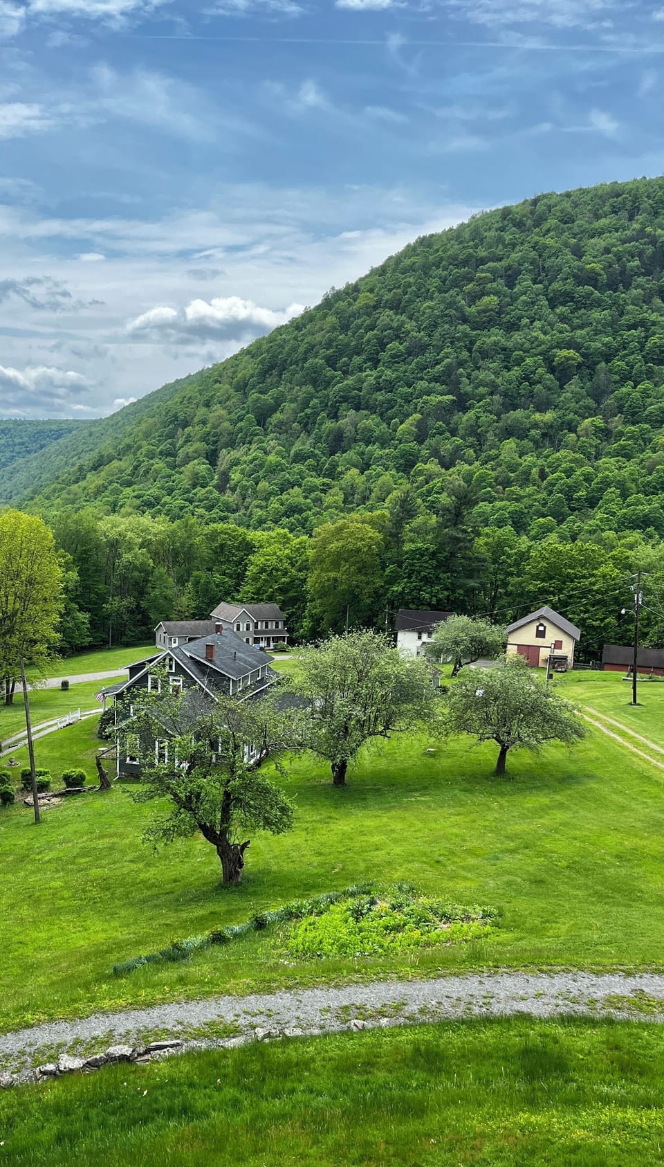 View looking south from above Manor House