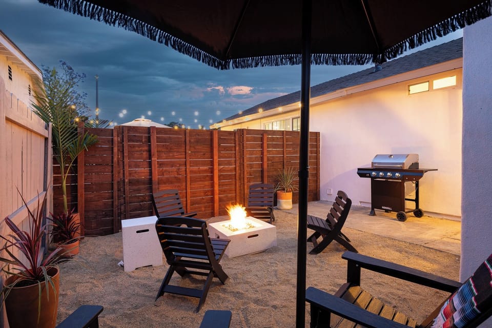 Cozy fire pit perfect for evenings