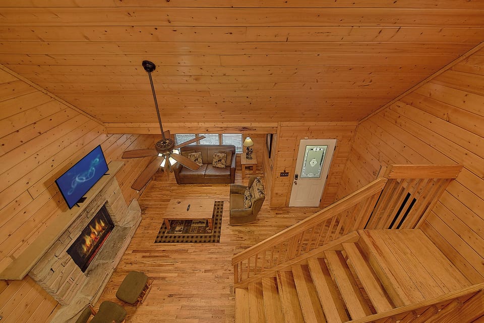 Stairs leading to upper level