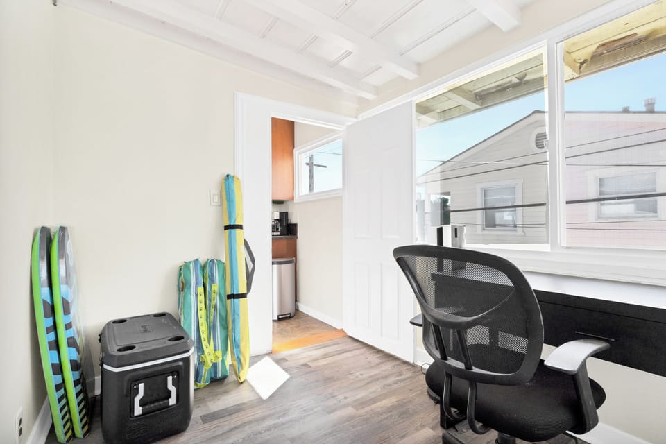 Bright workspace with natural light for remote-friendly stays