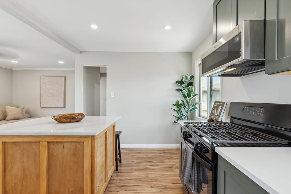 Open kitchen made for easy cooking