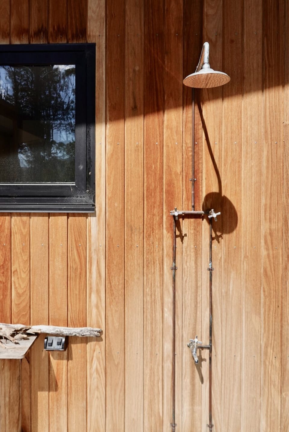 Outdoor shower, post surf/swim
