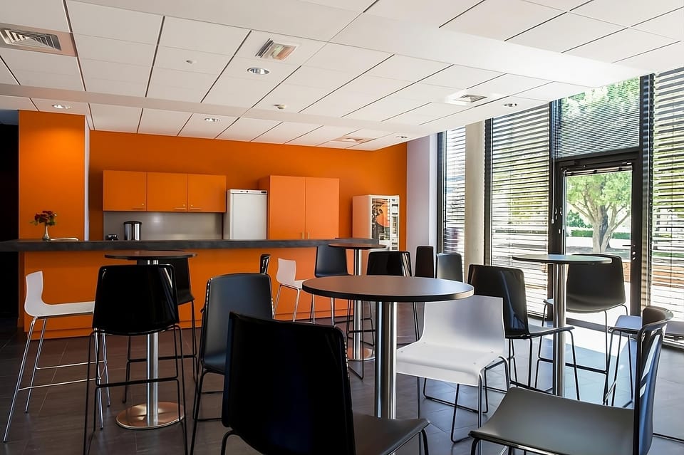 Enjoy a relaxed breakfast in a stylish, airy dining space.