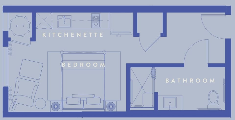 Your unit’s layout or design may vary slightly from what is shown, but it will maintain the same aesthetic and include all the amenities depicted for a seamless and enjoyable stay.