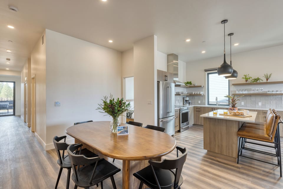 Bright dining area with seamless flow into the kitchen.
