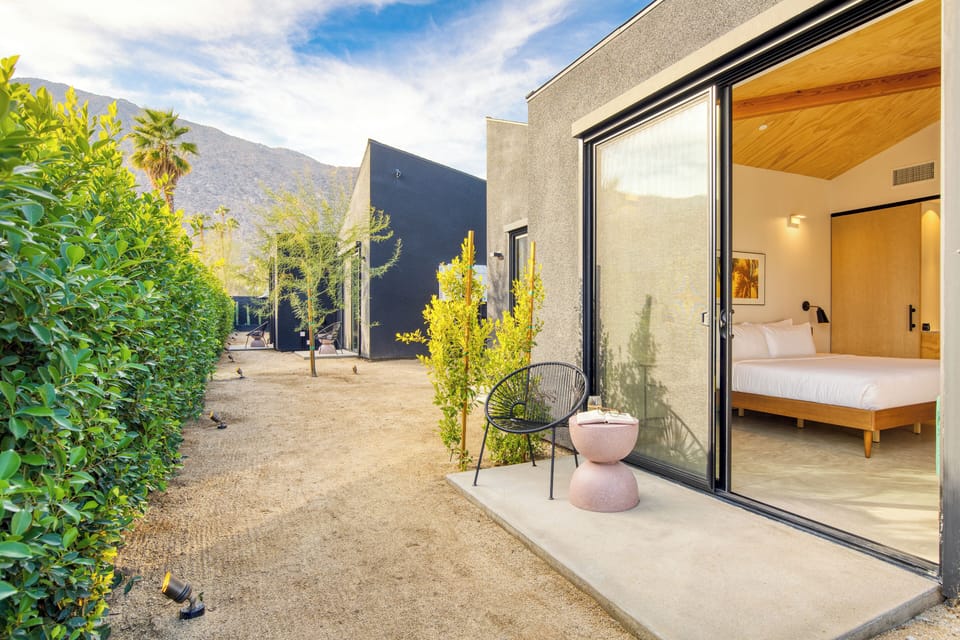 Both private rooms at the A Suite feature attached patios.
