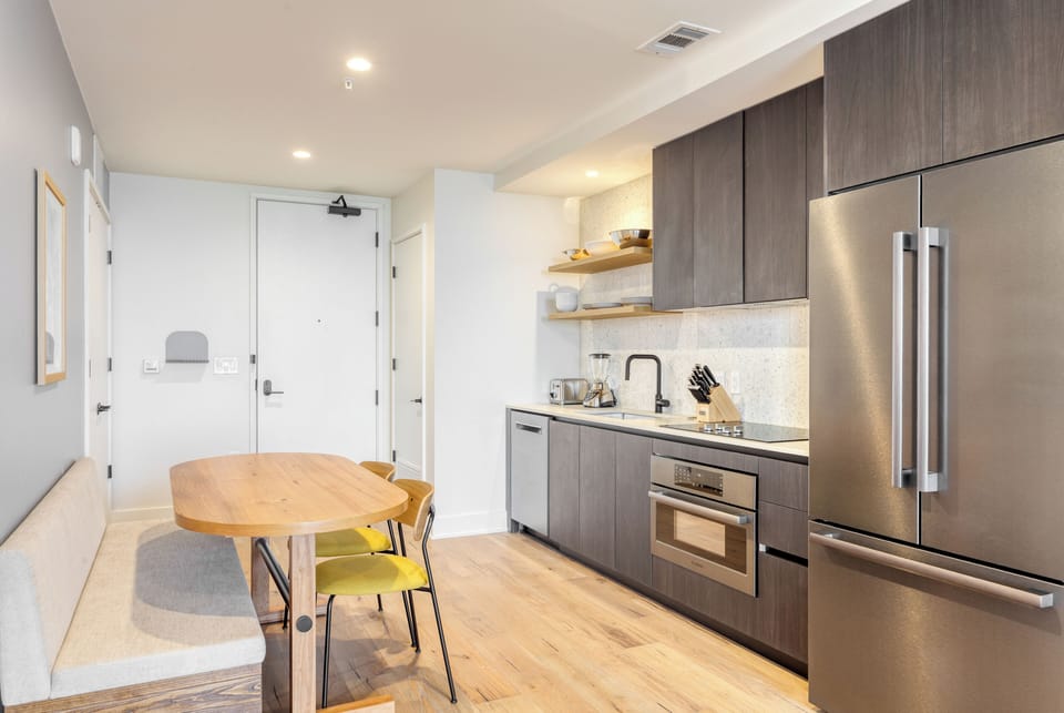 Kitchen and entry way.